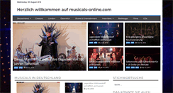 Desktop Screenshot of musicals-online.com