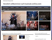 Tablet Screenshot of musicals-online.com